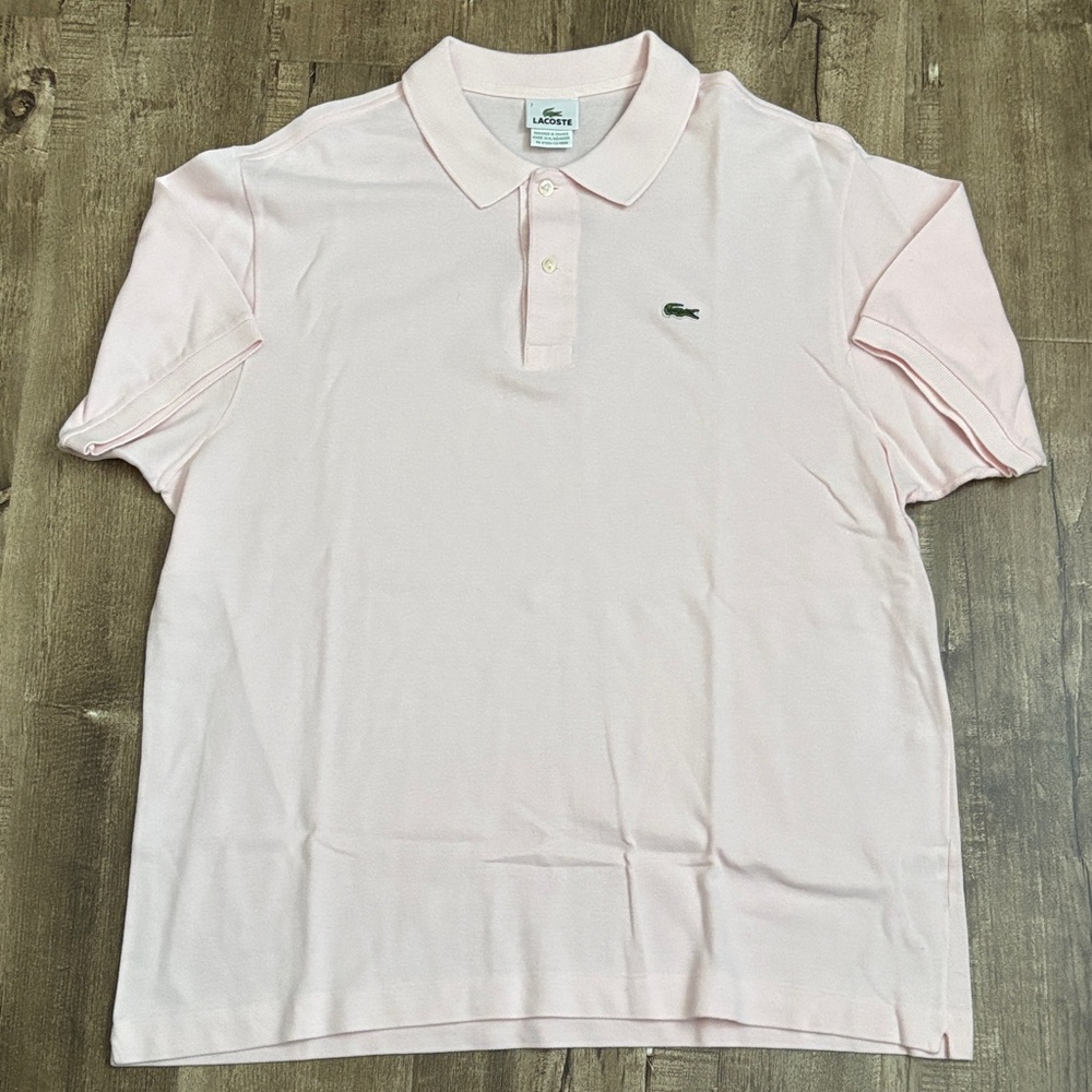 Lacoste Light Pink Shorts Sleeve Polo Shirt
